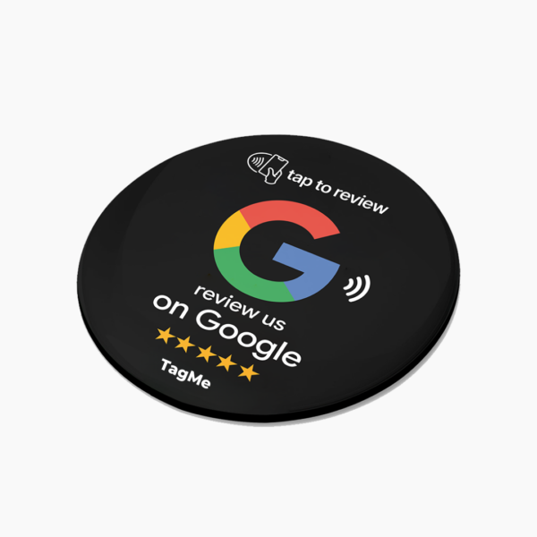 תג NFC לגוגל שחור - עגול